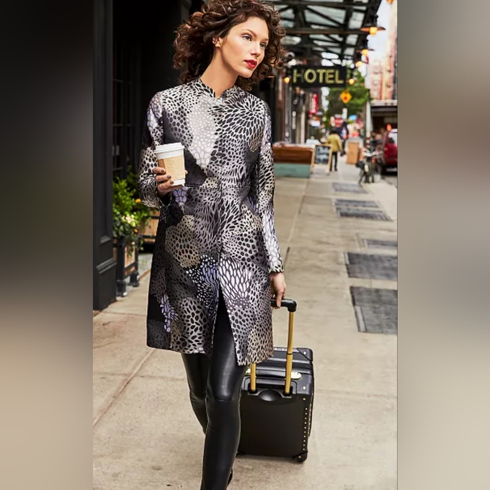 🆕Anne Klein Metallic Jacquard Topper Jacket  Sz 14